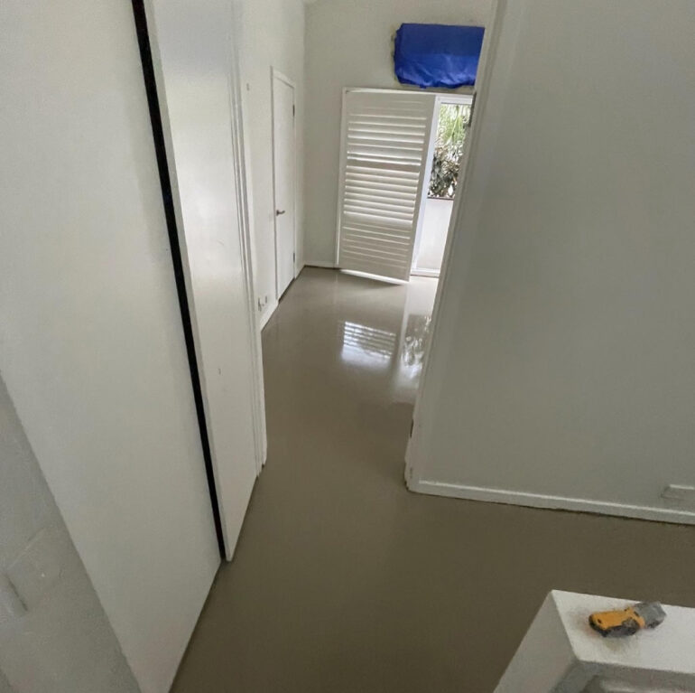 Levelled hallway and bedroom entry